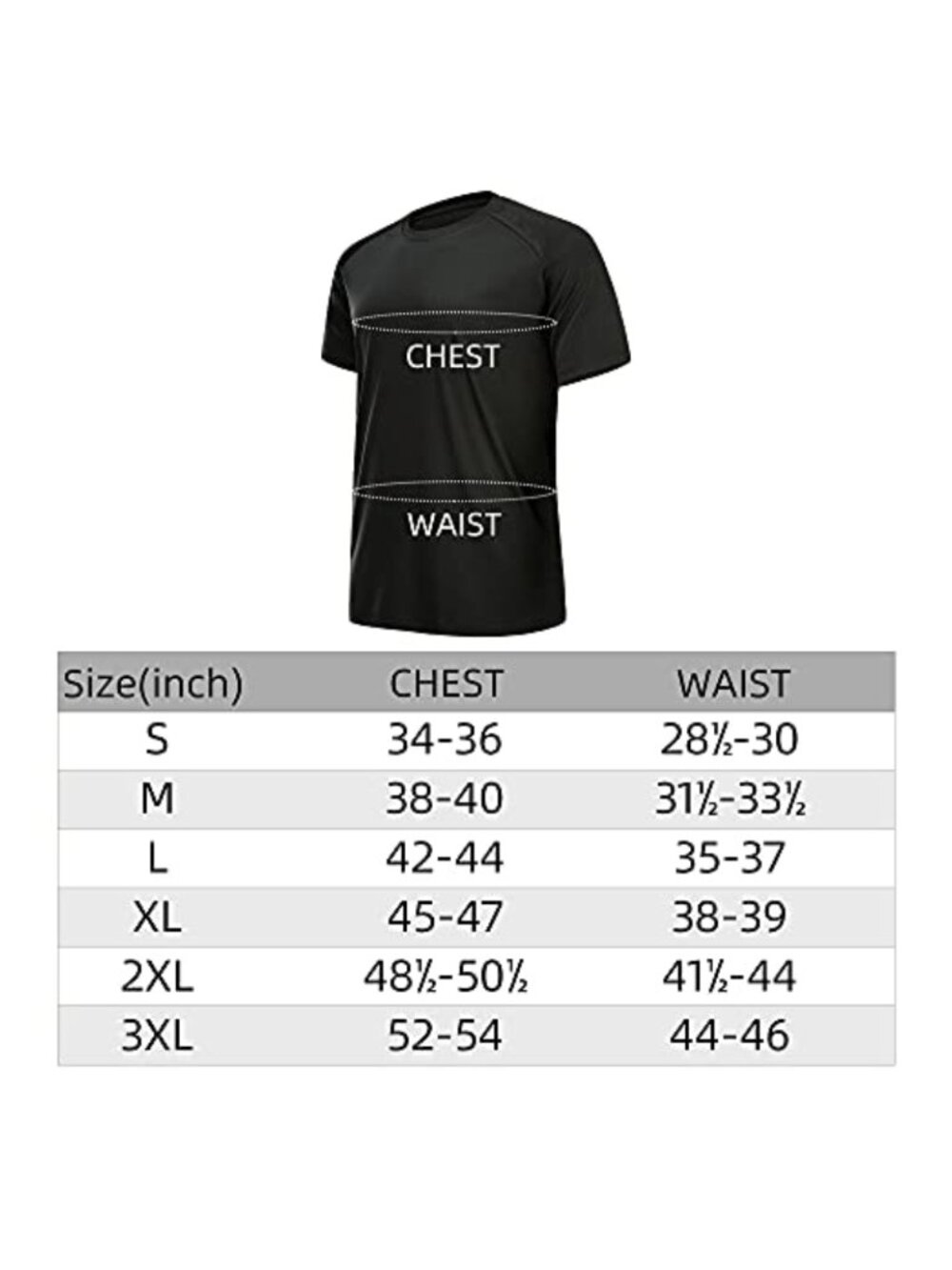 Men's Moisture Wicking Quick Dry Workout Gym T-Shirts Athletic Tees - Picture 5 of 6